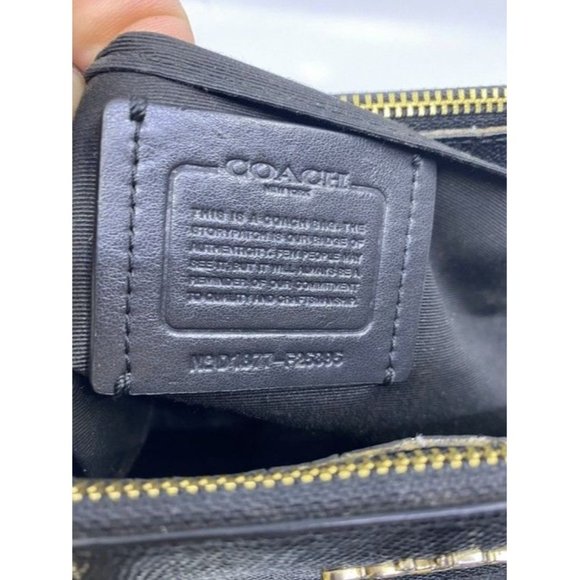 Coach Carryall Mini Brooke Light Goldblack Leather Cross Body Bag - Picture 10 of 11